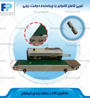 محل قرارگیری توپی کامل کانوایر با چرخدنده در دستگاه دوخت ریلی