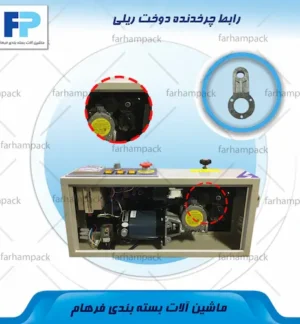 محل قرارگیری رابط چرخدنده در مجموعه انتقال دستگاه دوخت ریلی