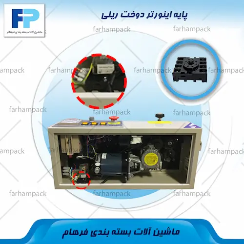محل قرارگیری پایه اینورتر در بخش کنترل دستگاه دوخت ریلی
