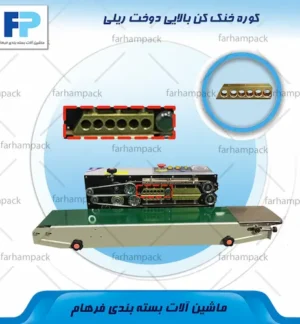 محل قرارگیری کوره خنک کن بالایی در بخش خنککننده دستگاه دوخت ریلی