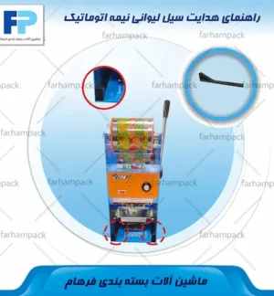 محل قرارگیری راهنمای هدایت سیل لیوانی نیمه اتوماتیک مدل ET-B7